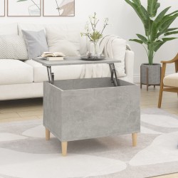 Table basse Gris béton 60x44,5x45 cm Bois d'ingénierie 