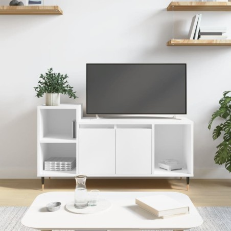 Meuble TV Blanc 100x35x55 cm Bois d'ingénierie 