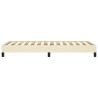 Cadre de lit sans matelas crème 80x200 cm similicuir 