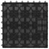 Carreau de terrasse en relief 11 pcs WPC 30x30 cm 1 m² Noir 