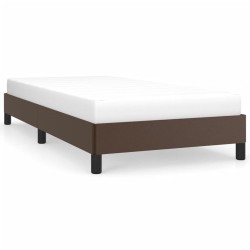 Cadre de lit sans matelas marron 100x200 cm similicuir 