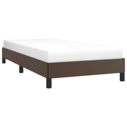 Cadre de lit sans matelas marron 100x200 cm similicuir 