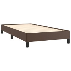 Cadre de lit sans matelas marron 100x200 cm similicuir 