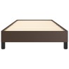 Cadre de lit sans matelas marron 100x200 cm similicuir 