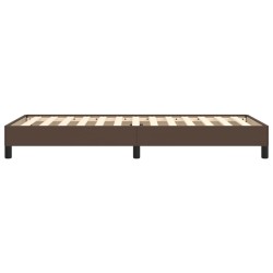 Cadre de lit sans matelas marron 100x200 cm similicuir 