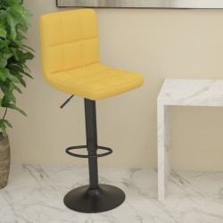 Tabouret de bar Jaune moutarde Tissu 