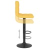 Tabouret de bar Jaune moutarde Tissu 