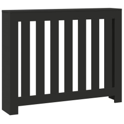 Cache-radiateur noir 104x20x82 cm bois d'ingénierie 