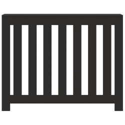 Cache-radiateur noir 104x20x82 cm bois d'ingénierie 