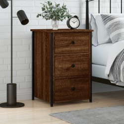 Table de chevet chêne marron 40x36x60 cm bois d'ingénierie 