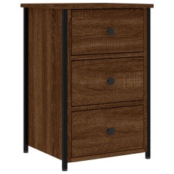 Table de chevet chêne marron 40x36x60 cm bois d'ingénierie 