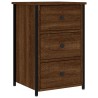 Table de chevet chêne marron 40x36x60 cm bois d'ingénierie 