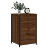 Table de chevet chêne marron 40x36x60 cm bois d'ingénierie 