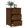 Table de chevet chêne marron 40x36x60 cm bois d'ingénierie 