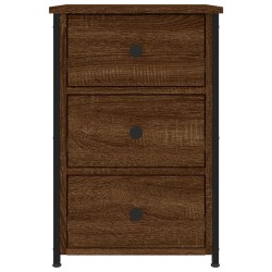 Table de chevet chêne marron 40x36x60 cm bois d'ingénierie 