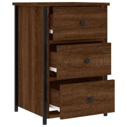 Table de chevet chêne marron 40x36x60 cm bois d'ingénierie 