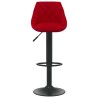 Tabouret de bar Rouge bordeaux Velours 