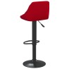 Tabouret de bar Rouge bordeaux Velours 