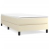 Cadre de lit sans matelas crème 80x200 cm similicuir 