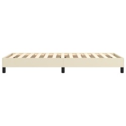 Cadre de lit sans matelas crème 80x200 cm similicuir 
