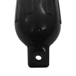 Pare-choc de bateau 4 pcs noir 58,5x16,5 cm PVC 