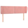 Tête de lit avec oreilles Rose 147x23x78/88 cm Velours 
