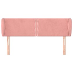 Tête de lit avec oreilles Rose 147x23x78/88 cm Velours 