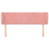Tête de lit avec oreilles Rose 147x23x78/88 cm Velours 