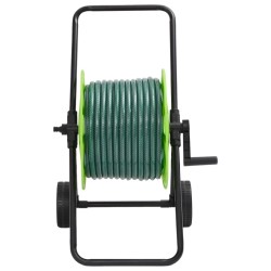 Chariot enrouleur vert avec tuyau de 30 m PVC 