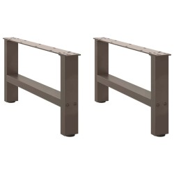 Pieds de table basse en acier naturel 2 pièces 70 x (30-31) cm Acier 