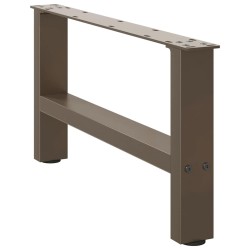 Pieds de table basse en acier naturel 2 pièces 70 x (30-31) cm Acier 