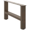 Pieds de table basse en acier naturel 2 pièces 70 x (30-31) cm Acier 