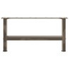 Pieds de table basse en acier naturel 2 pièces 70 x (30-31) cm Acier 