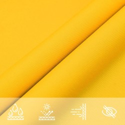 Voile de parasol tissu oxford rectangulaire 5x6 m jaune 