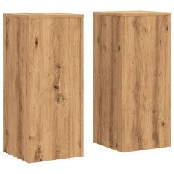 Supports pour plantes 2 pcs chêne artisanal bois d'ingénierie 