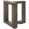 Pieds de table basse en T, 2 pièces, noir, 30 x 25 x (30-31) cm, acier 