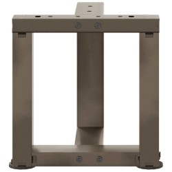 Pieds de table basse en T, 2 pièces, noir, 30 x 25 x (30-31) cm, acier 