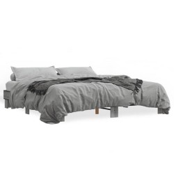 Cadre de lit sans matelas sonoma gris 160x200 cm 