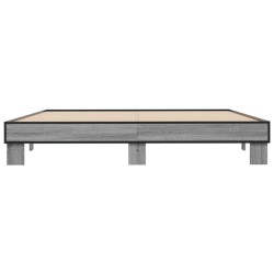 Cadre de lit sans matelas sonoma gris 160x200 cm 