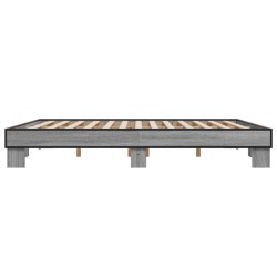 Cadre de lit sans matelas sonoma gris 160x200 cm 