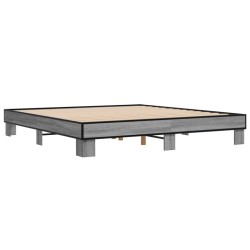Cadre de lit sans matelas sonoma gris 160x200 cm 