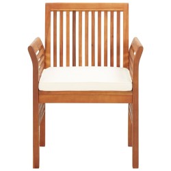 Chaise de jardin avec coussin Bois d'acacia massif 