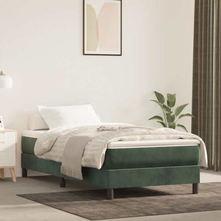 Matelas de lit à ressorts ensachés 90x210x20 cm velours 