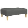 Repose-pied gris foncé 77x55x31 cm tissu 