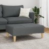 Repose-pied gris foncé 77x55x31 cm tissu 