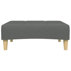 Repose-pied gris foncé 77x55x31 cm tissu 