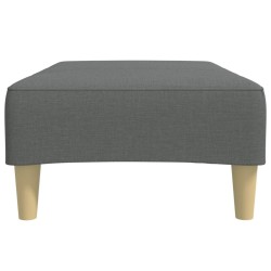 Repose-pied gris foncé 77x55x31 cm tissu 