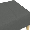 Repose-pied gris foncé 77x55x31 cm tissu 