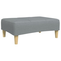 Repose-pied gris clair 77x55x31 cm tissu 