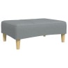 Repose-pied gris clair 77x55x31 cm tissu 
